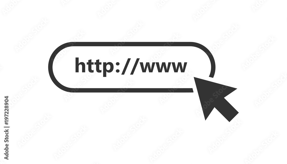 Wall mural address and navigation bar icon. vector illustration. business concept search www http pictogram.