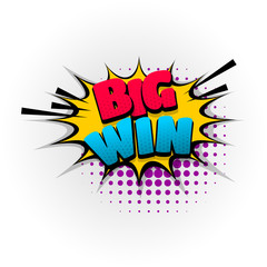 win winner game comic book text pop art