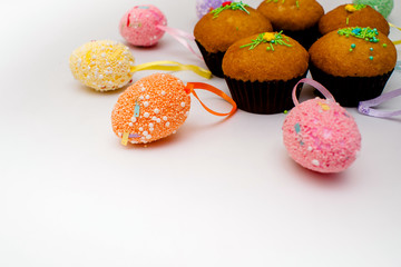 Colorful Easter eggs background