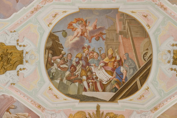 Deckengemälde in der Klosterkirche in Ochsenhausen