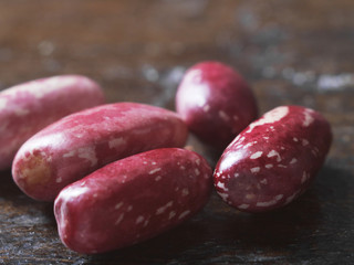 Red beans close-up. Macro photo.