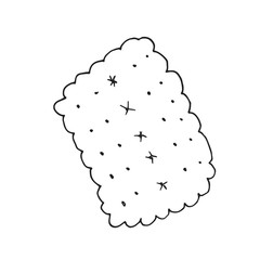 Cookies icon in hand drawn style. Vector illustration