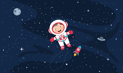 Vector Illustration Of Space