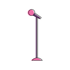 microphone stand sound voice image vector illustration