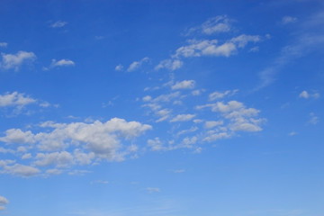 Clouds in the blue sky.