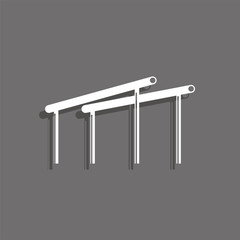Sport signs. Gymnastics. Uneven Bars. Vector icon.