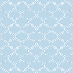 Quatrefoil geometric seamless pattern