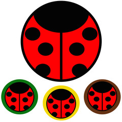 Ladybugs vector set