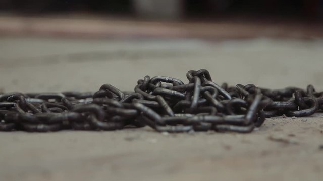 Chains Are Dropped On The Ground