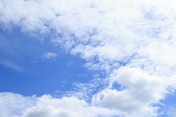Clouds in the blue sky.