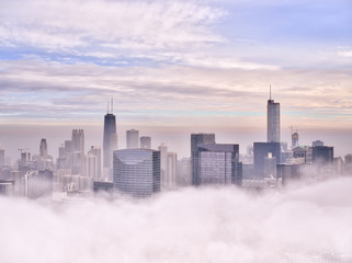 Chicago Foggy Sunrise