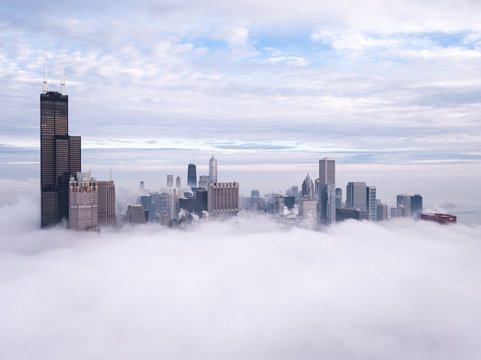 Chicago Foggy © Drone Dood