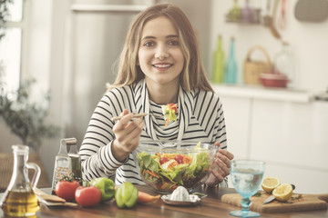 Salad diet healthy nutrition concept