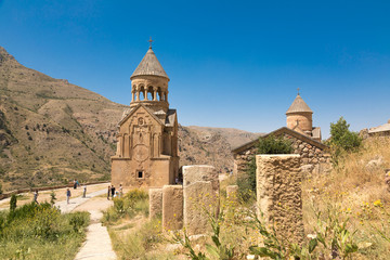 Fototapeta na wymiar Landscape view of the monastery in the summer. Noravank Monastery. Armenia