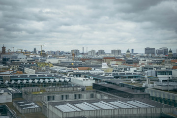 Berlin. Germany. A view of the city from the glass dome of the Reistagh with an overview of all the sights of Berlin