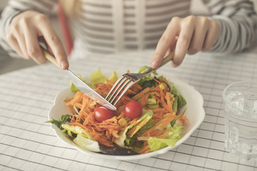 Salad diet healthy nutrition concept