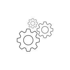 Fototapeta premium Setting icon. Flat style design, Vector illustration.