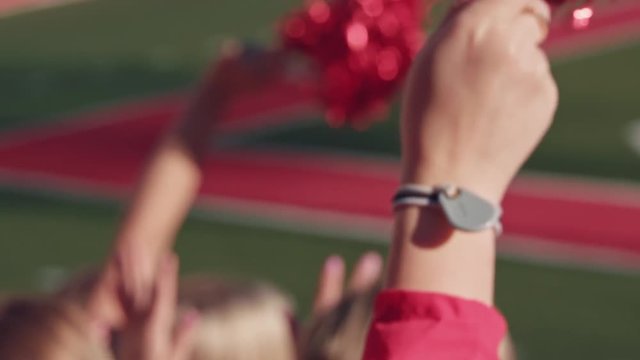 A Cheerleader Cheers At A Game