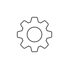 Setting icon. Flat style design,  Vector illustration.