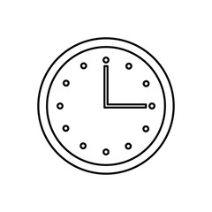 round clock time hour timer image vector illustration outline design