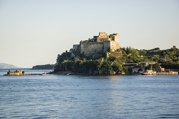 Fototapeta na wymiar Aragon castle at Baia, Pozzuoli, Naples