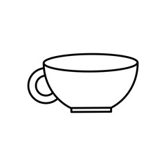 coffee cup ceramic handle image vector illustration outline design