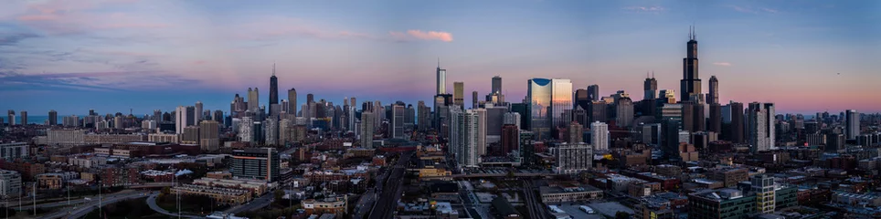 Foto op Plexiglas anti-reflex Westside Chicago © Drone Dood