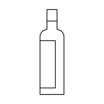 alcohol drink liquor bottle image vector illustration outline design