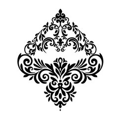 Flourishes crest calligraphic ornament. Elegant emblem monogram luxury logo.