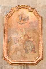 Fototapeta na wymiar Icon of Lamentation. Prague, Czech Republic