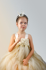 Cute little girl in a princess costume