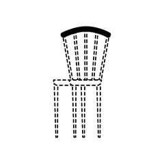 wooden elegant chair furniture image vector illustration dotted line design