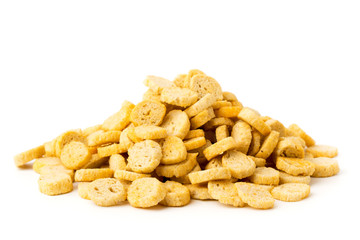 Bunch of crackers, close up.