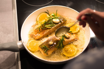 Salmon in a Pan 