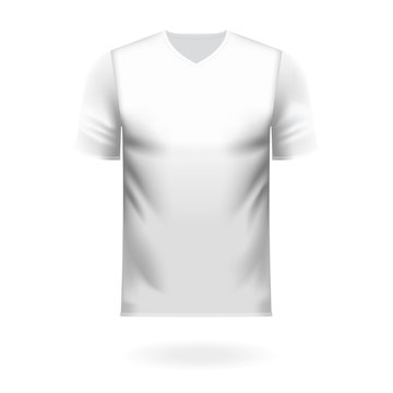 V neck tee shirt in generic white color