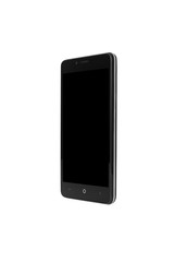 Naklejka premium Isolated new black modern smartphone