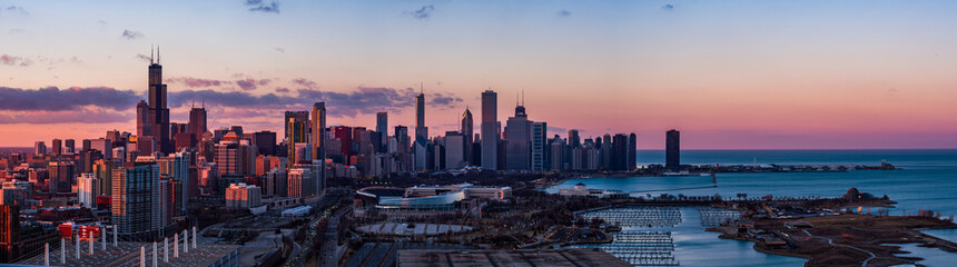 Panorama of Chicago - obrazy, fototapety, plakaty