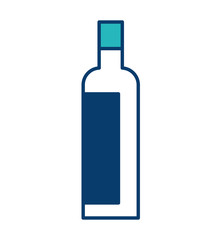 alcohol drink liquor bottle image vector illustration green and blue design