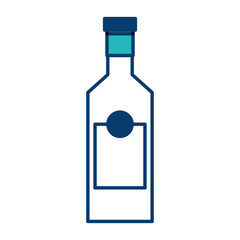 alcohol drink liquor bottle image vector illustration green and blue design