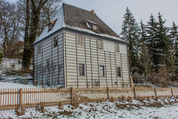 Goethes Gartenhaus an einen Wintertag in Weimar