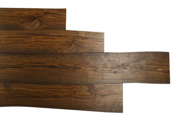 old plank wood isolated on white background