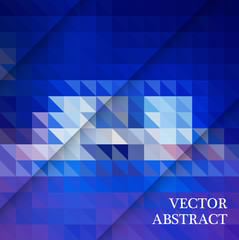 Blue White Polygonal Mosaic Background, Vector illustration, Creative Business