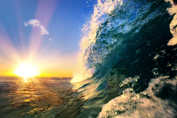 Rolgordijnen Ocean wave sea tropical background © willyam