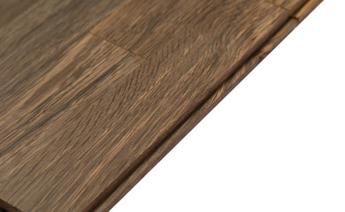 Oak old dark parquet on isolated image