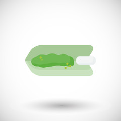 Marijuana joint, spliff flat vector illustration