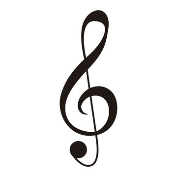 Isolated g-clef musical note