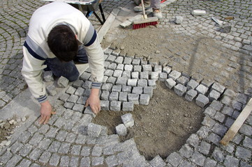 pose de pav&eacute;s