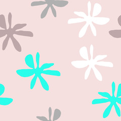 Cute simple floral pattern with daisy flower pale pink