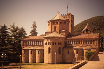 Monastery of Santa Maria in town of Ripoll, Spain