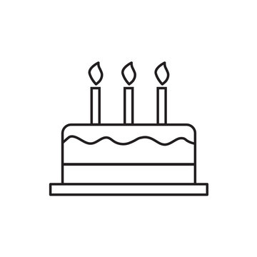 birthday cake icon- vector illustration